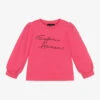 Emporio Armani Pink Studded Logo Sweatshirt