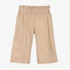 Everything Must Change Girls Beige Linen & Lurex Trousers