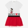 Everything Must Change Girls White & Red Cotton Disney Dress