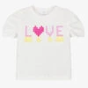 Falcotto By Naturino Girls White Cotton Love T-Shirt
