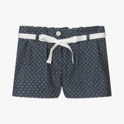 Fina Ejerique Girls Blue & White Polka Dot Shorts