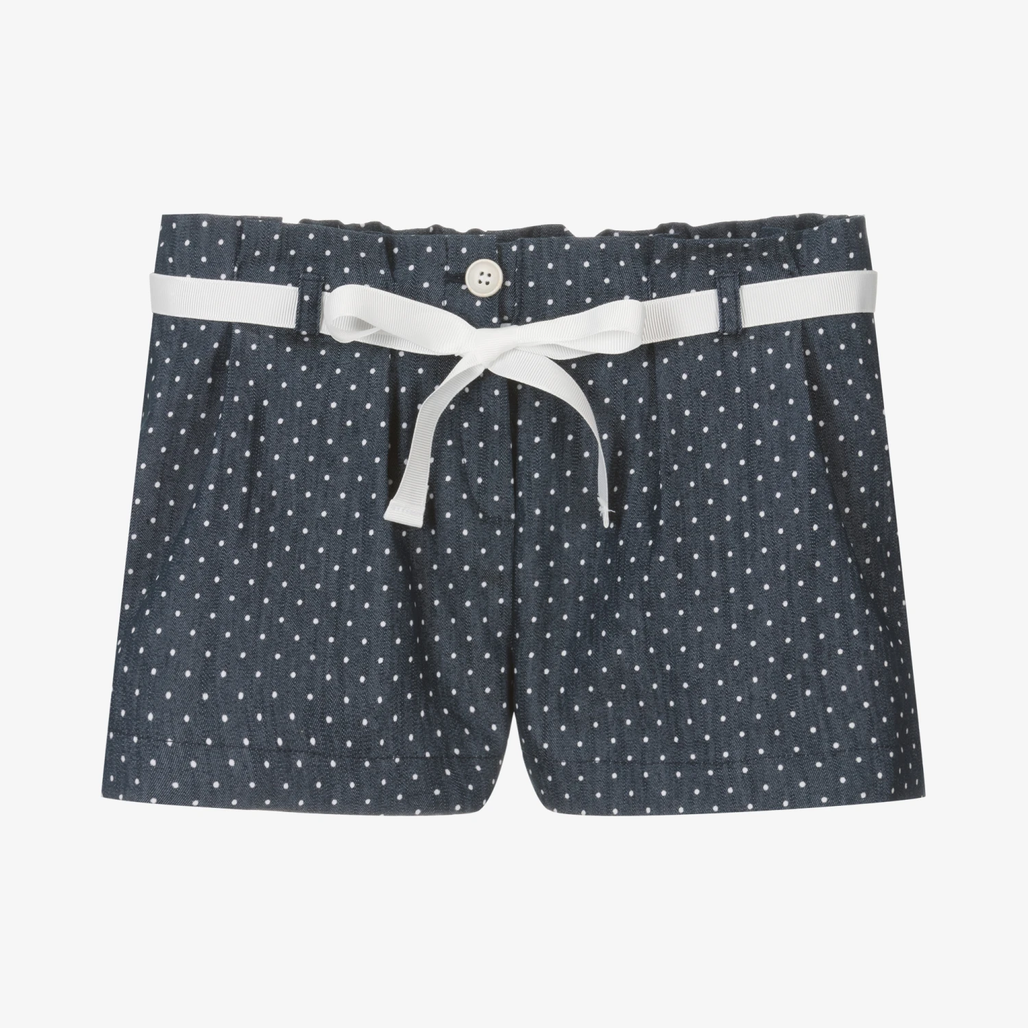 Fina Ejerique Girls Blue & White Polka Dot Shorts 1 Fina Ejerique Girls Blue & White Polka Dot Shorts
