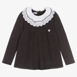 Foque Girls Dark Grey Sweater