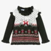 Foque Girls Green Fair Isle Sweater