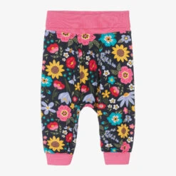 Frugi Girls Blue & Pink Cotton Joggers