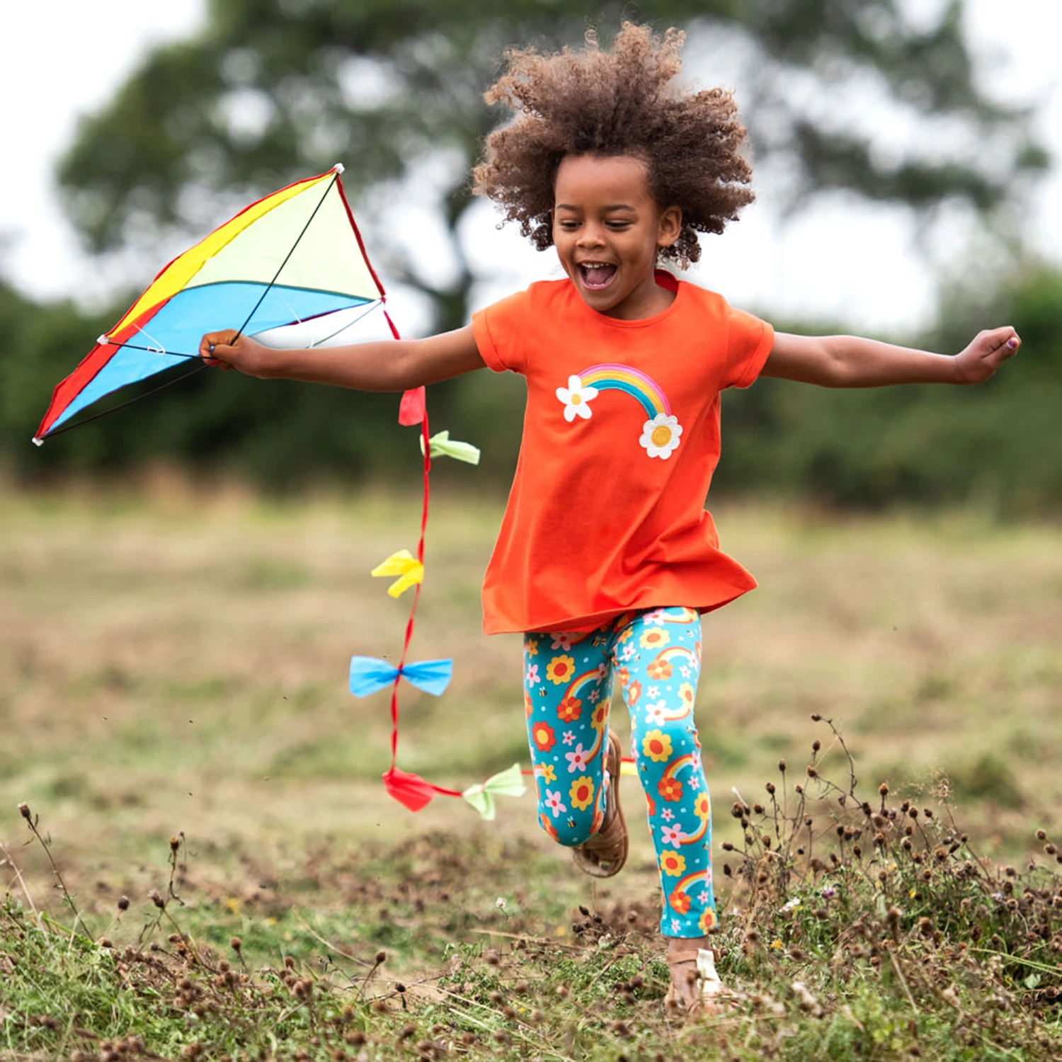 Frugi Girls Cotton Leggings (2 Pack) 2 Frugi Girls Cotton Leggings (2 Pack) - Image 2