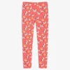 Frugi Girls Pink Cotton Unicorn Leggings