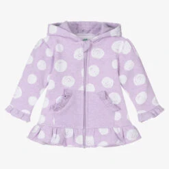 FS Baby Girls Purple Zip-Up Hooded Top