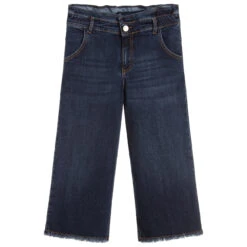 Fun & Fun Blue Wide-Leg Cropped Jeans