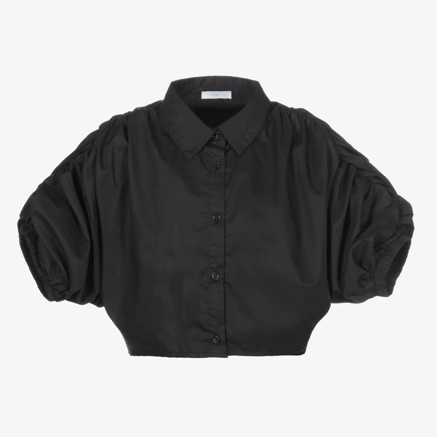 Fun & Fun Girls Black Cropped Blouse 1 Fun & Fun Girls Black Cropped Blouse