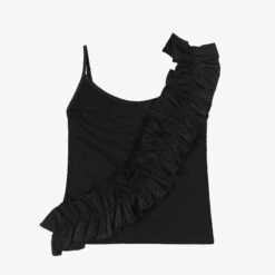 Fun & Fun Girls Black Ruffled Blouse