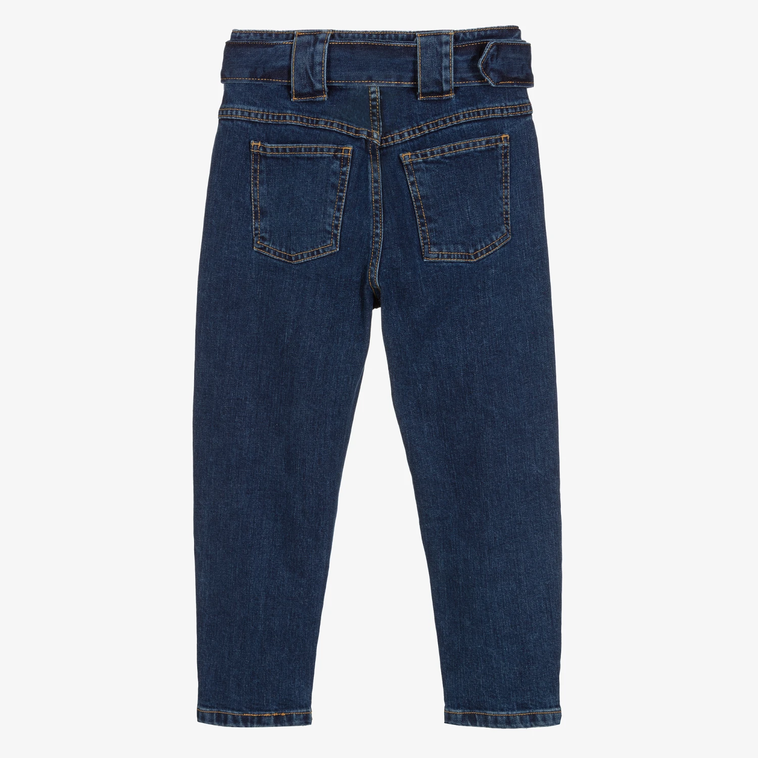 Fun & Fun Girls Blue Belted Denim Jeans 2 Fun & Fun Girls Blue Belted Denim Jeans - Image 2