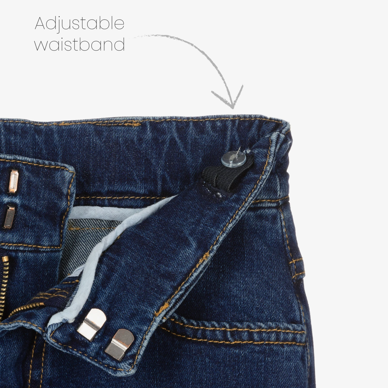 Fun & Fun Girls Blue Belted Denim Jeans 4 Fun & Fun Girls Blue Belted Denim Jeans - Image 4