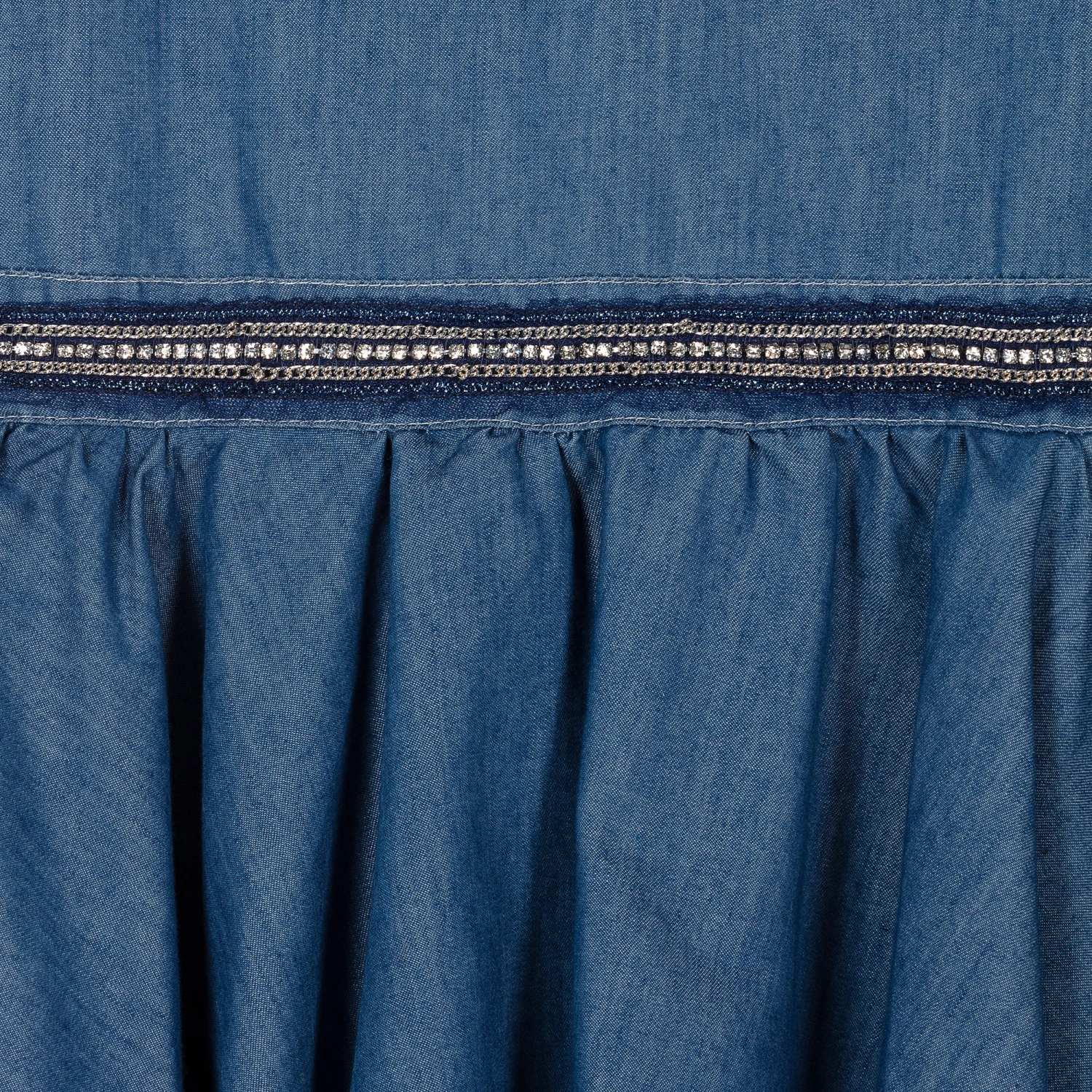 Fun & Fun Girls Blue Chambray Dress 3 Fun & Fun Girls Blue Chambray Dress - Image 3