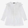 Fun & Fun Girls Ivory Cotton Blouse