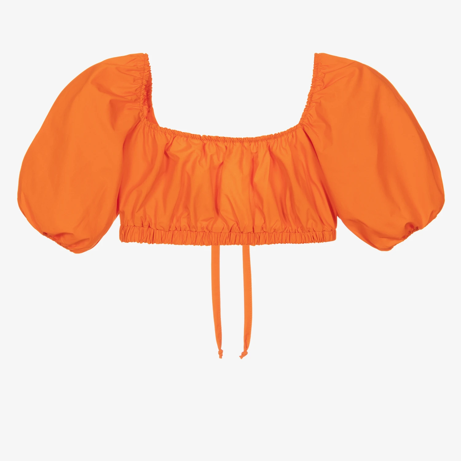 Fun & Fun Girls Orange Cotton Cropped Blouse 1 Fun & Fun Girls Orange Cotton Cropped Blouse