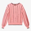 Fun & Fun Girls Pink Striped Sweater