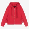 Fun & Fun Girls Red Cotton Zip-Up Top
