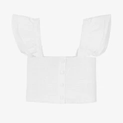 Fun & Fun Girls White Ruffle Top