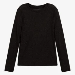 Fun & Fun Glittery Black Knitted Top