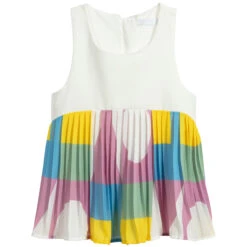 Fun & Fun Ivory & Pink Crêpe Blouse