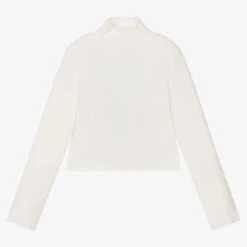 Fun & Fun Ivory Ribbed Roll Neck Top