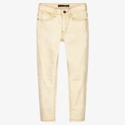 Fun & Fun Sparkly Gold Cotton Trousers