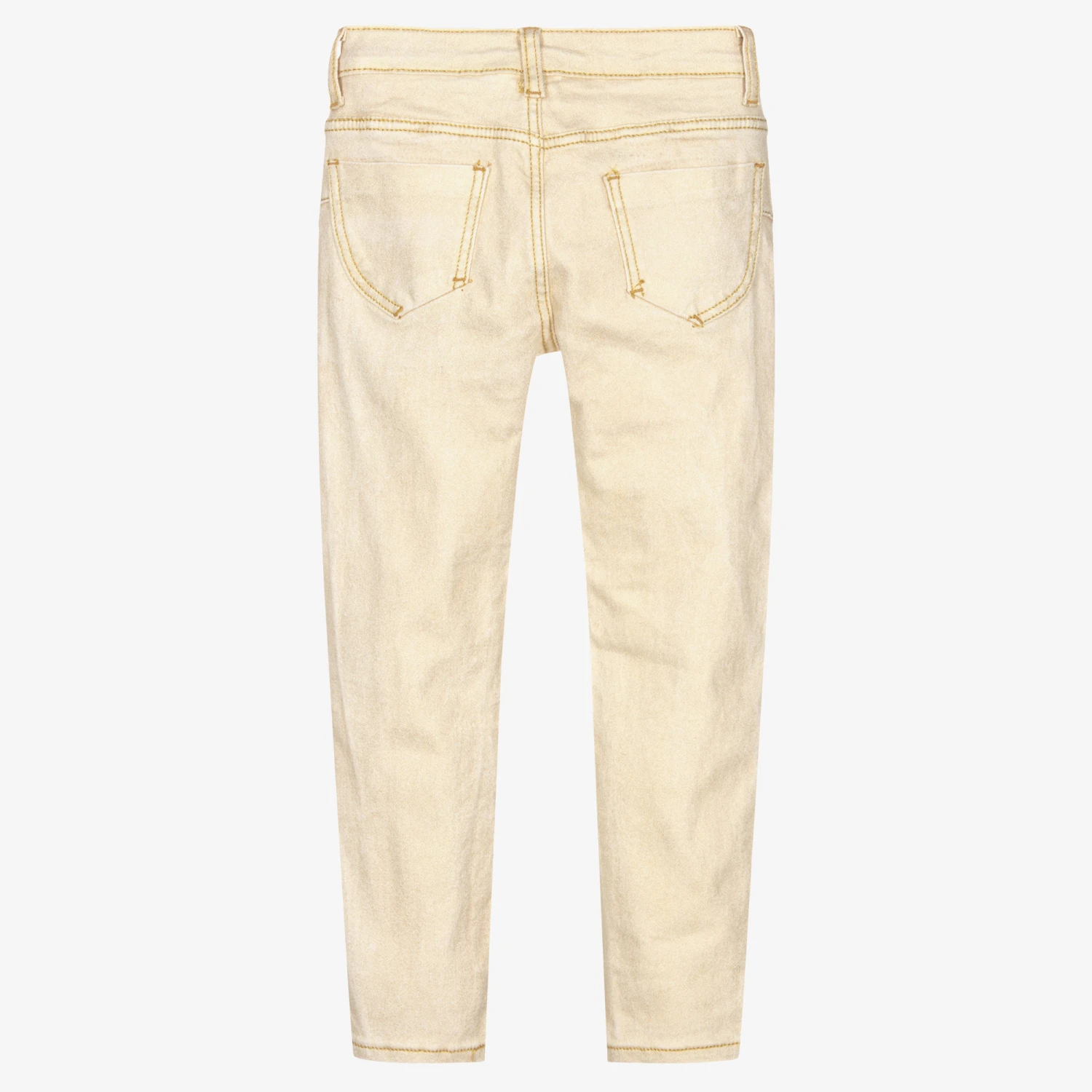 Fun & Fun Sparkly Gold Cotton Trousers 2 Fun & Fun Sparkly Gold Cotton Trousers - Image 2