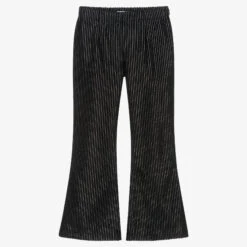 Giamo Girls Black Velour Trousers