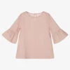 Giamo Girls Pink Linen Blouse