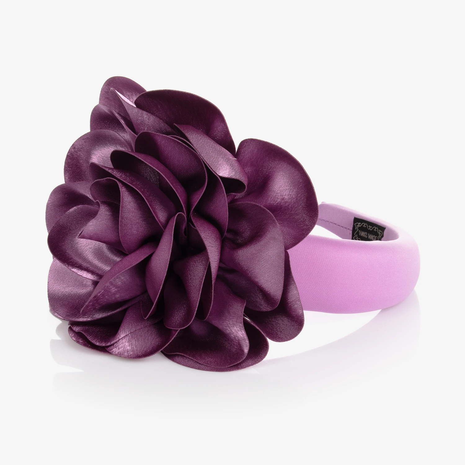 Graci Purple Satin Flower Hairband 3 Graci Purple Satin Flower Hairband - Image 3