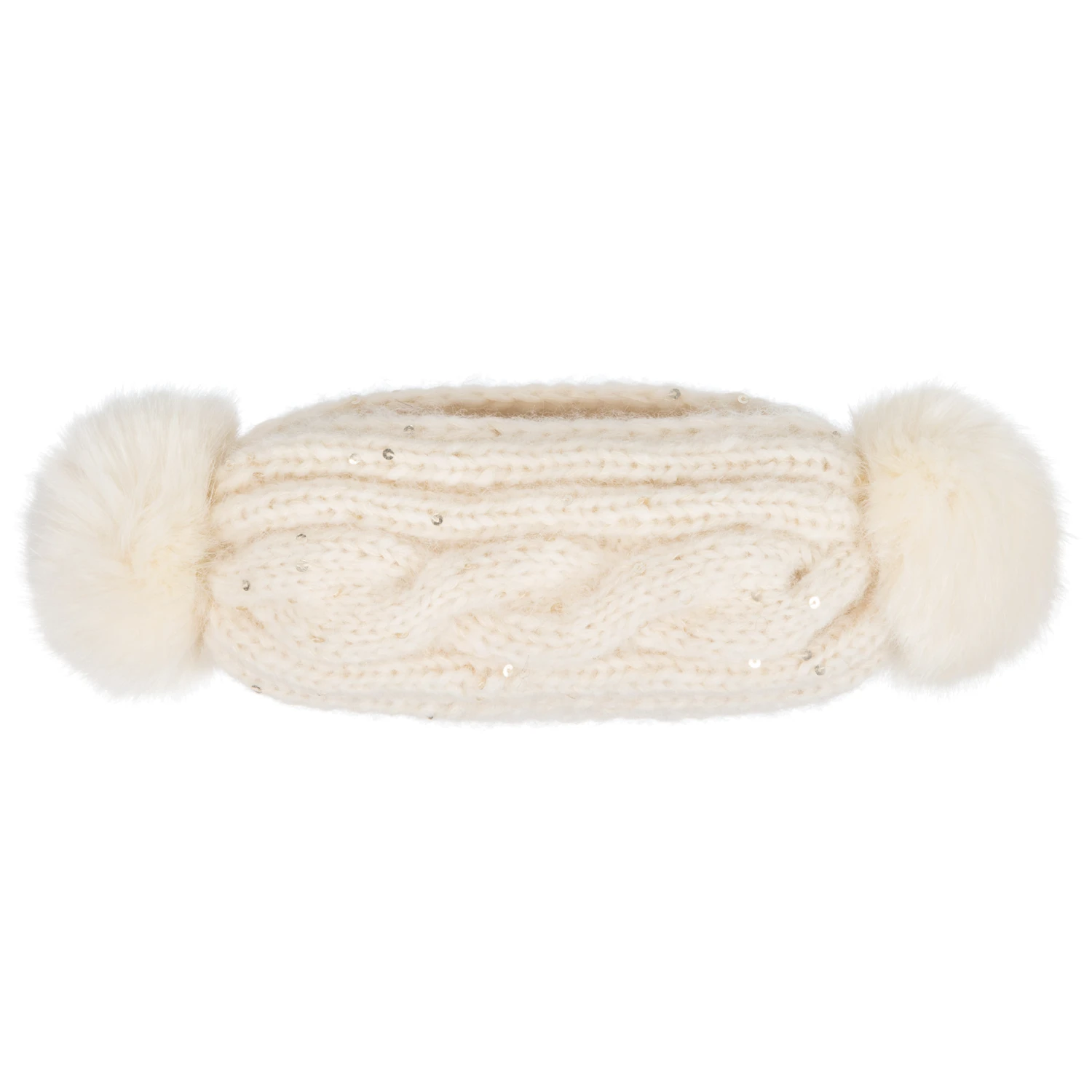 Grevi Ivory Knitted Pom-Pom Headband 4 Grevi Ivory Knitted Pom-Pom Headband - Image 4