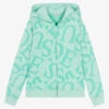 Guess Aqua Green Hooded Zip-Up Top