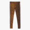 Guess Brown Leopard Logo Leggings
