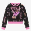 Guess Girls Black Logo Sweatshirt