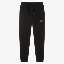 Guess Girls Black Metallic Logo Joggers