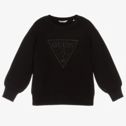 Guess Girls Black Viscose Sweater
