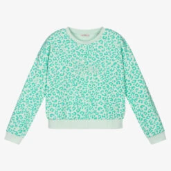 Guess Girls Green Cropped Sweatshirt