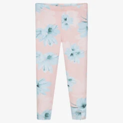 Guess Girls Pink Floral Leggings