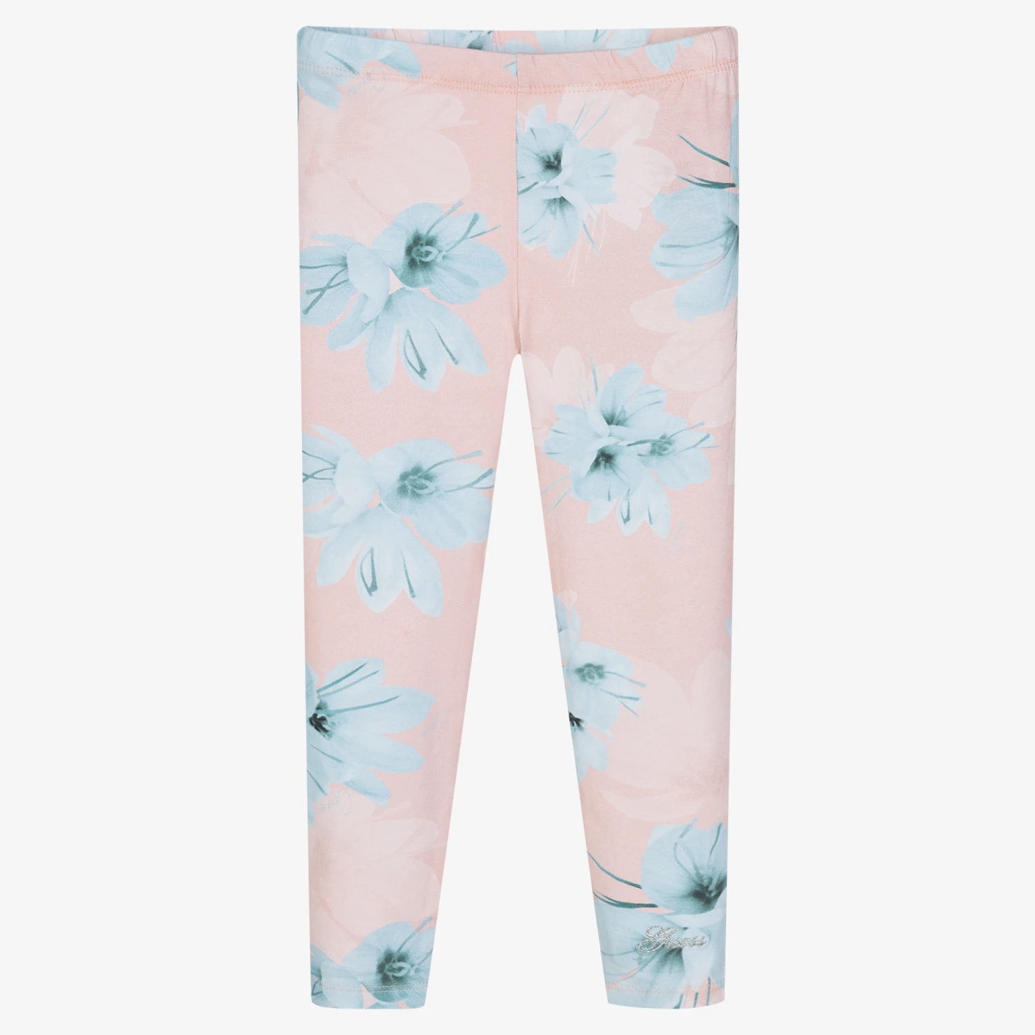 Guess Girls Pink Floral Leggings 1 Guess Girls Pink Floral Leggings