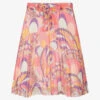 Guess Girls Pink & Purple Pleated Skirt