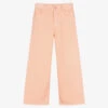 Guess Girls Pink Wide-Leg Twill Jeans