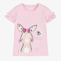 Guess Girls Purple Rabbit Cotton T-Shirt