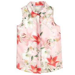 Guess Pink Chiffon Floral Blouse