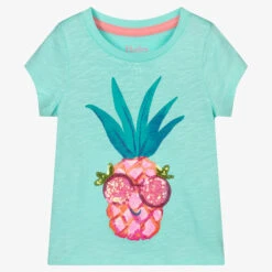 Hatley Girls Blue Cotton T-Shirt