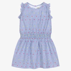 Hatley Girls Blue & White Cotton Dress