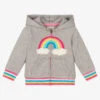 Hatley Girls Grey Cotton Zip-Up Top