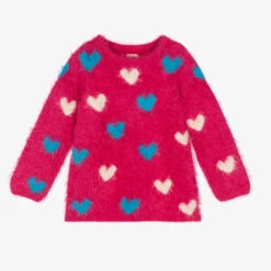 Hatley Girls Pink Fluffy Sweater
