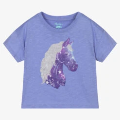 Hatley Girls Purple Cotton T-Shirt