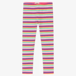 Hatley Girls Rainbow Striped Leggings